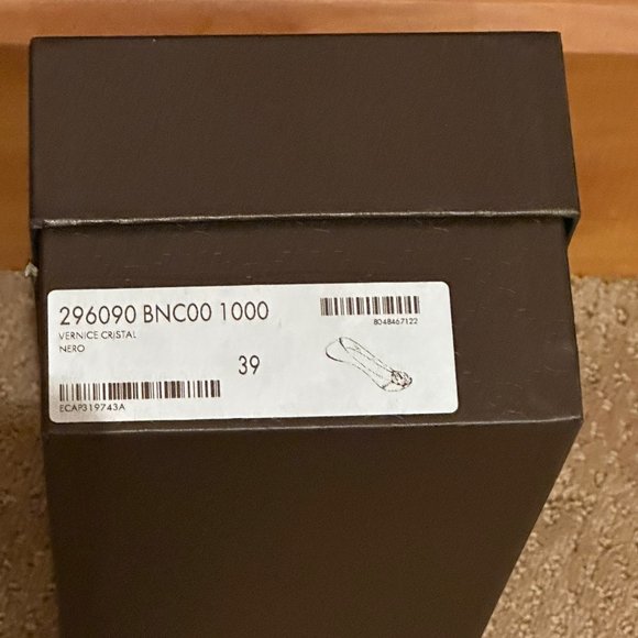 NEW WITH BOX Gucci Black Patent Leather GG Logo Ballet Flats for Women Size 39 - Picture 14 of 14